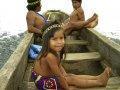 Embera in canoe